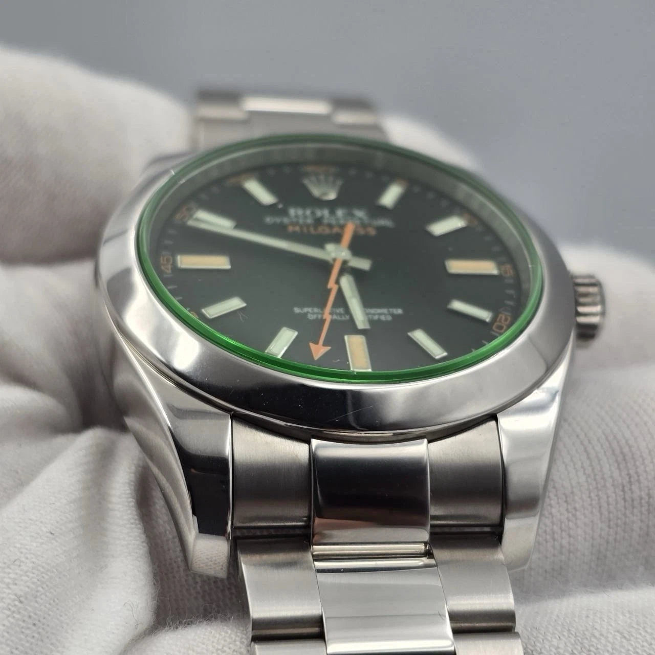 2011 PAPERS Rolex Milgauss 116400V Black Dial Orange Hand 40mm BOX