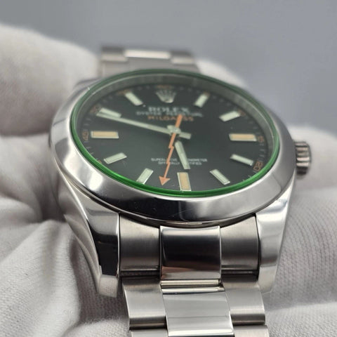 2011 PAPERS Rolex Milgauss 116400V Black Dial Orange Hand 40mm BOX