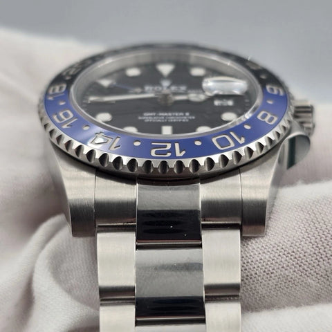 2021 PAPERS Rolex GMT Master II Batman Steel Oyster Bracelet 126710BLNR BOX