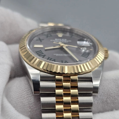 PAPERS 2023 Rolex Datejust 41mm Two Tone Wimbledon Dial Jubilee 126333 BOX