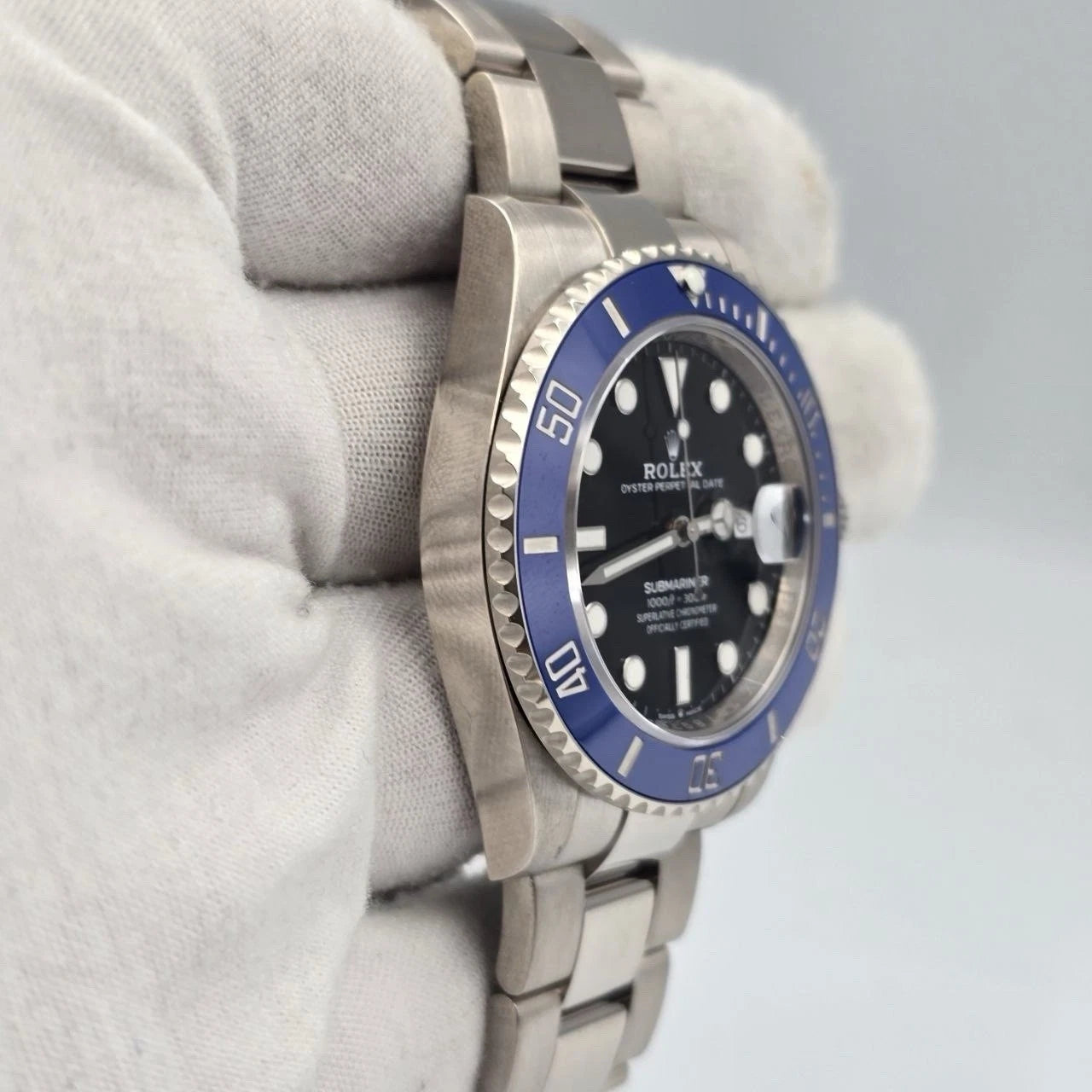 2022 PAPERS Rolex 126619LB Submariner Blue Cookie Monster Gold 41mm Watch BOX