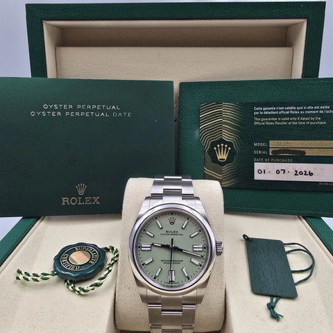Rolex Oyster Perpetual 134300 Pistachio Dial