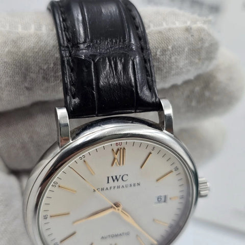 2016 PAPERS IWC Portofino Automatic 40mm IW356517 Stainless Steel White Dial