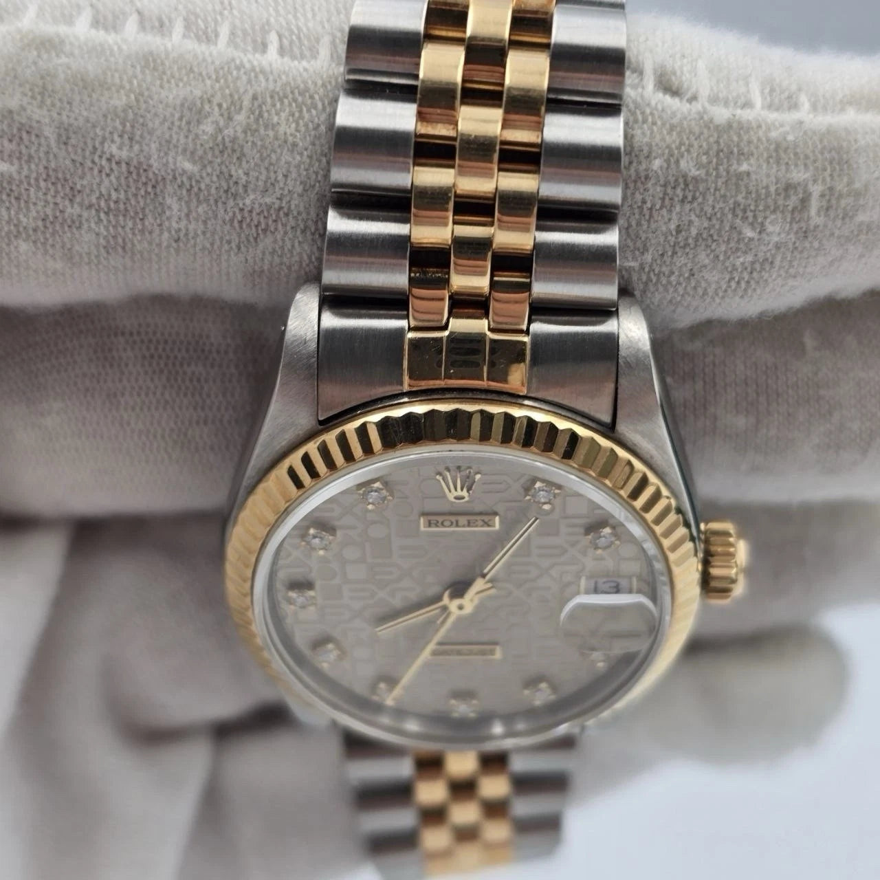 Rolex Datejust Midsize 68273 Silver Anniversary Diamond Dial