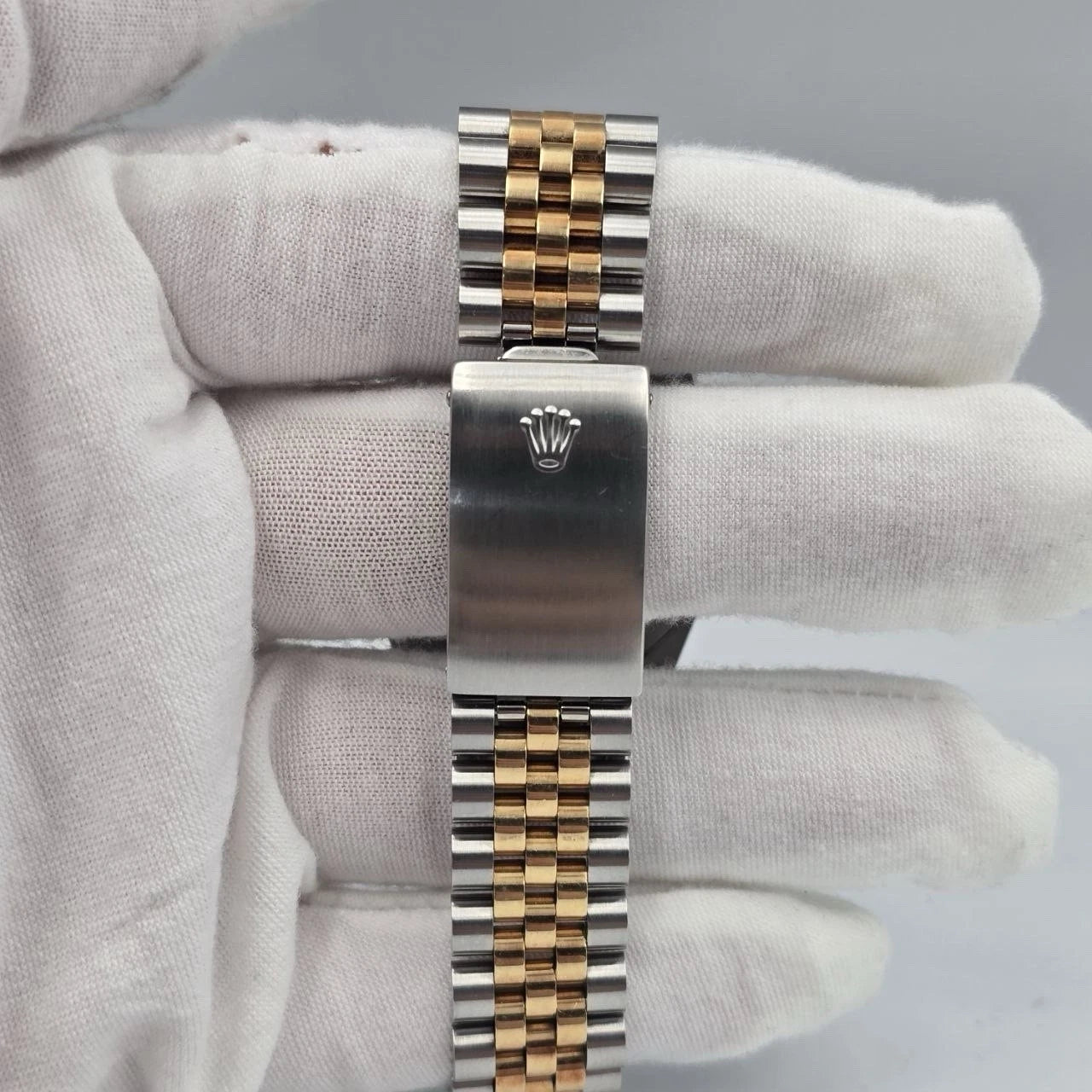 PAPERS Rolex Datejust 36mm Champagne Stick Dial Two Tone 18K Jubilee 16233