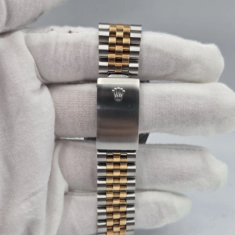 PAPERS Rolex Datejust 36mm Champagne Stick Dial Two Tone 18K Jubilee 16233