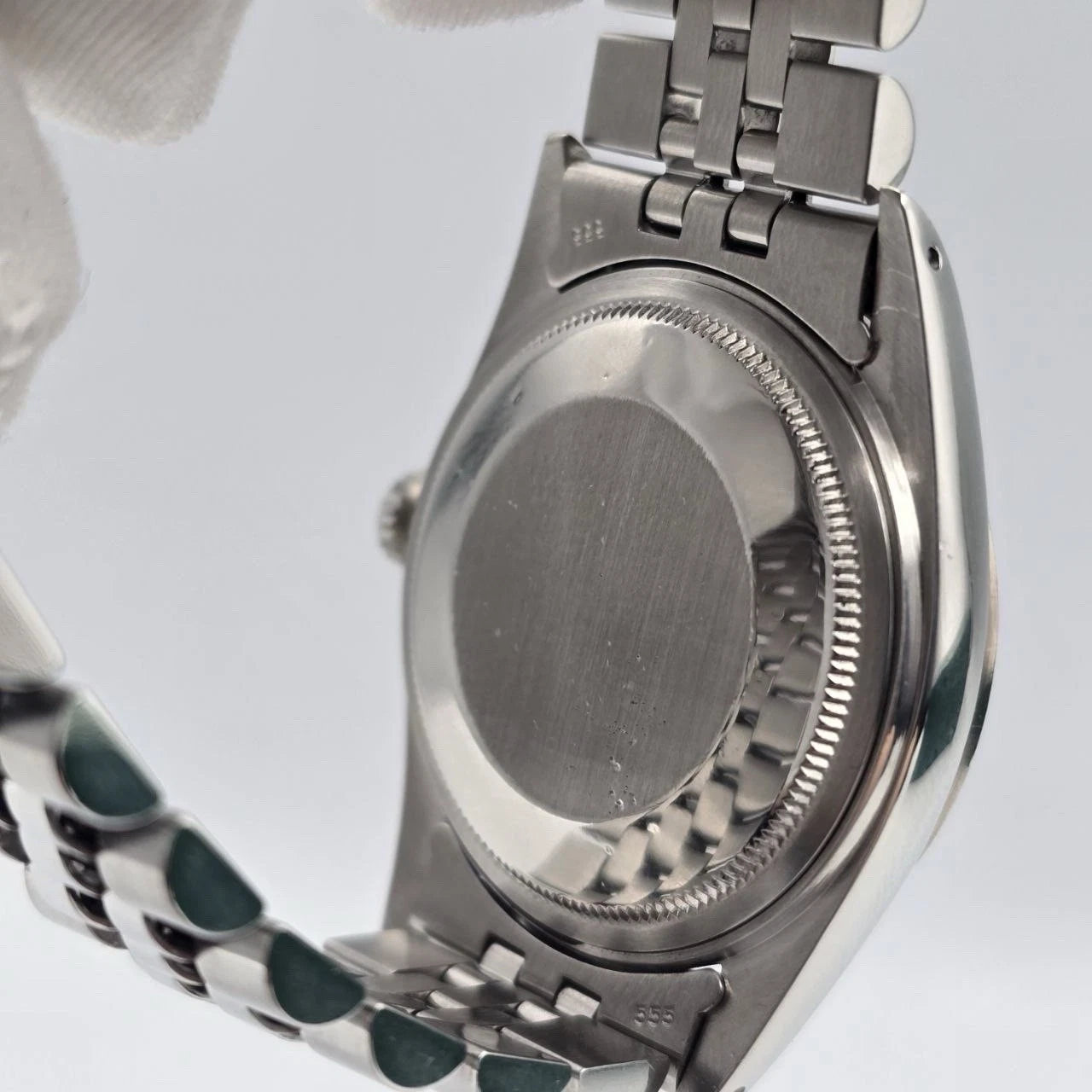 Rolex Datejust 36mm Oyster Perpetual 18k White Gold Steel Silver Dial 16014