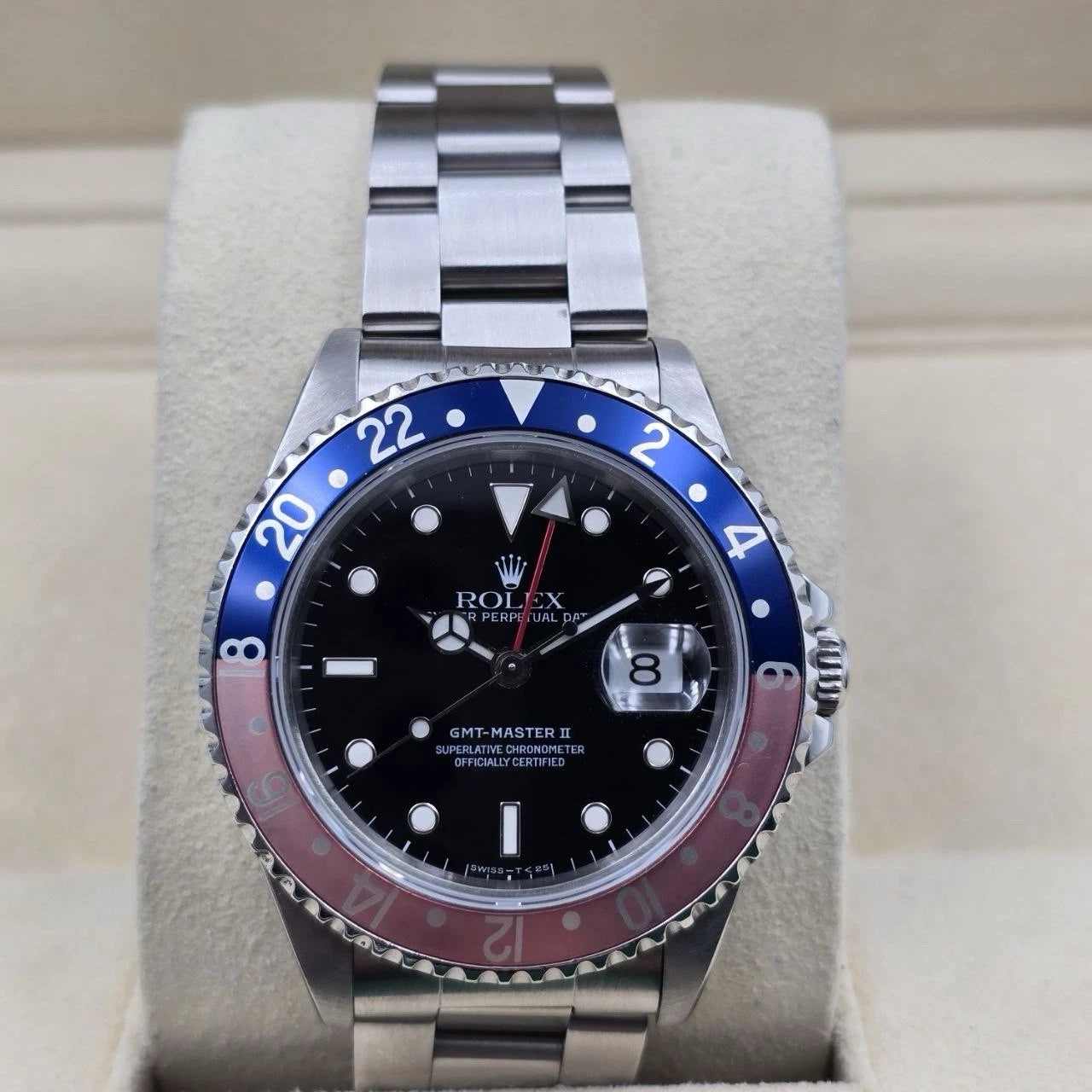 Rolex GMT-Master II Pepsi Stainless Steel Red Blue Faded Bezel Oyster 16710