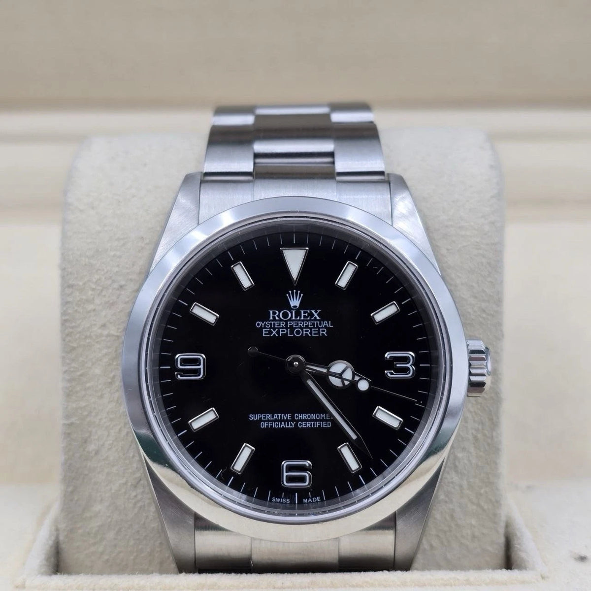 2005 Rolex Explorer l 114270 36mm Stainless Steel Black Dial Watch