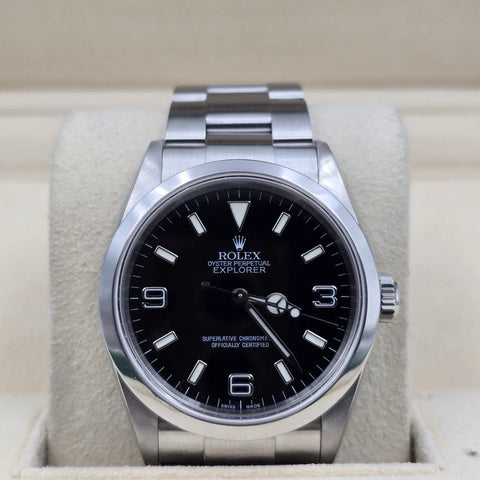 2005 Rolex Explorer l 114270 36mm Stainless Steel Black Dial Watch