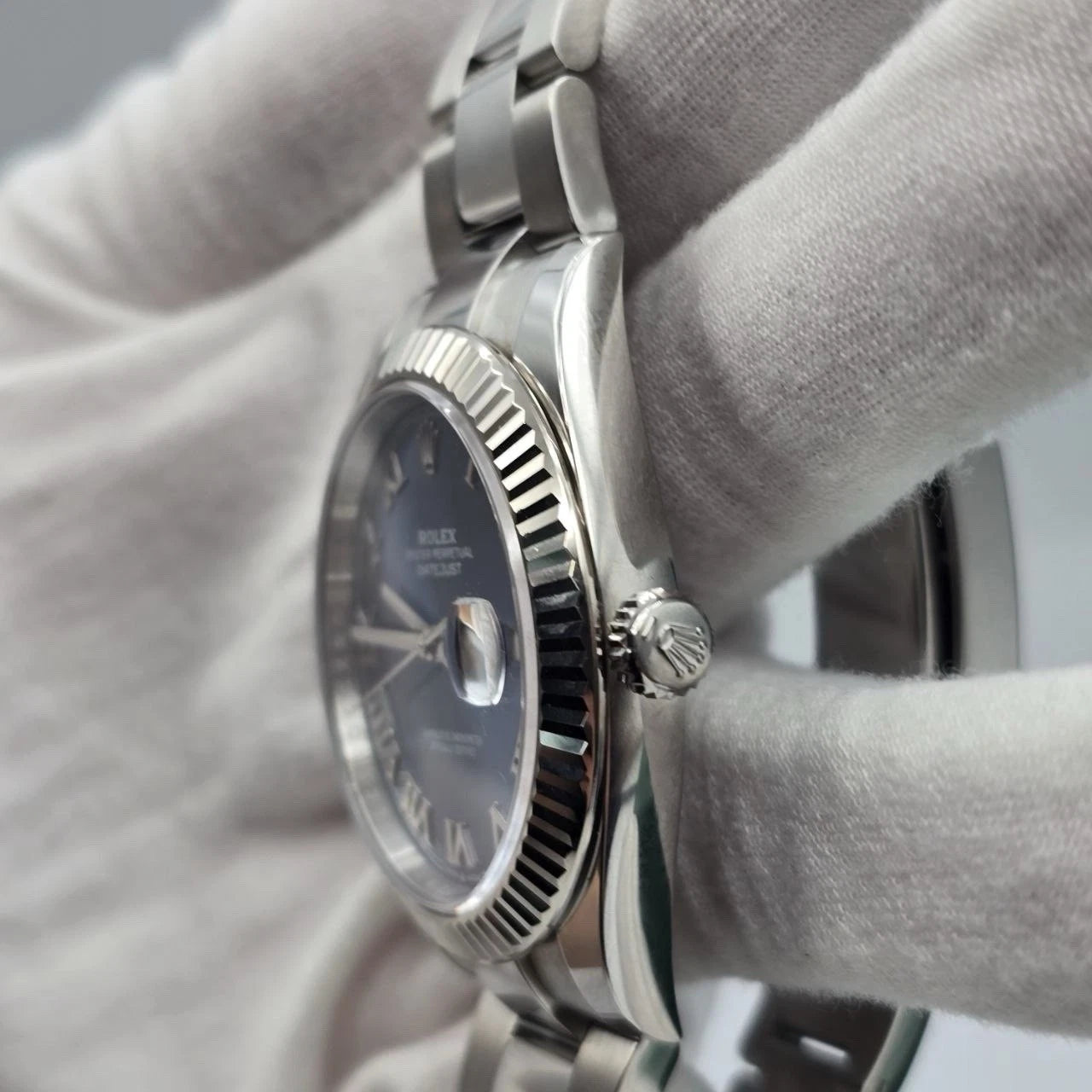 2024 PAPERS Rolex Datejust 126334 Steel Oyster Azzurro Blue Roman Dial 41mm BOX