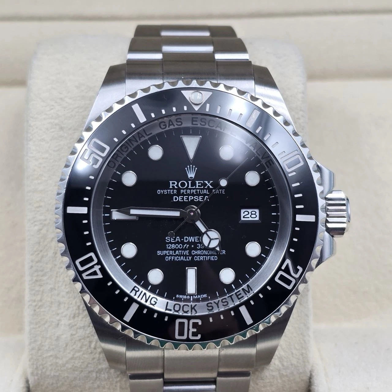 PAPERS Rolex Sea-Dweller Deepsea 44mm Black Ceramic Steel Dive Watch 116660 BOX