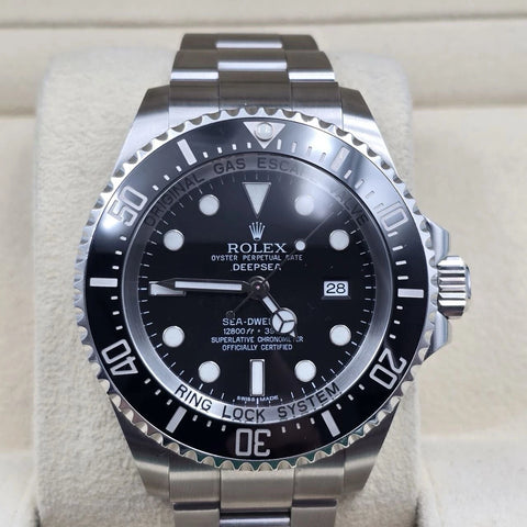 PAPERS Rolex Sea-Dweller Deepsea 44mm Black Ceramic Steel Dive Watch 116660 BOX