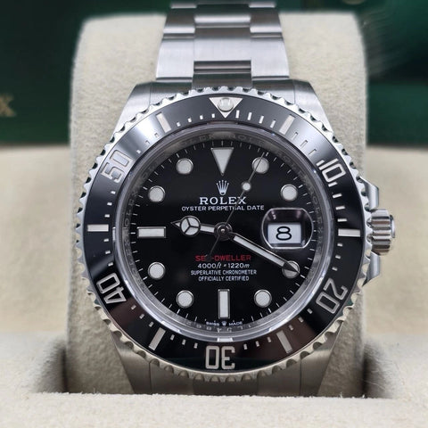 2020 PAPERS Rolex Sea-Dweller Black Red Letters Stainless Steel 43mm 126600 BOX