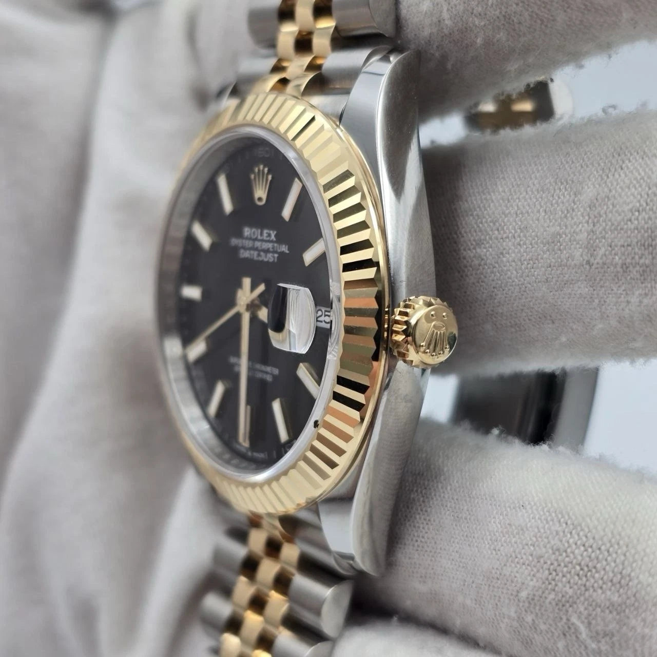 Rolex Datejust 126333 Two Tone Black Dial Jubilee