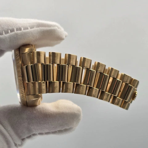 Rolex Day-Date 18038 President 18k Gold FACTORY Black Diamond Dial 36mm Watch