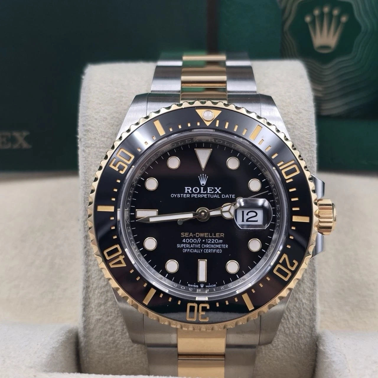 2023 PAPERS Rolex Sea-Dweller 43mm Two-Tone Yellow Gold 126603 Black Dial BOX