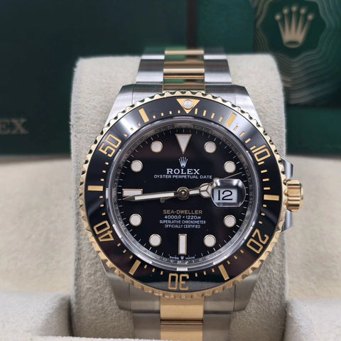 2023 PAPERS Rolex Sea-Dweller 43mm Two-Tone Yellow Gold 126603 Black Dial BOX