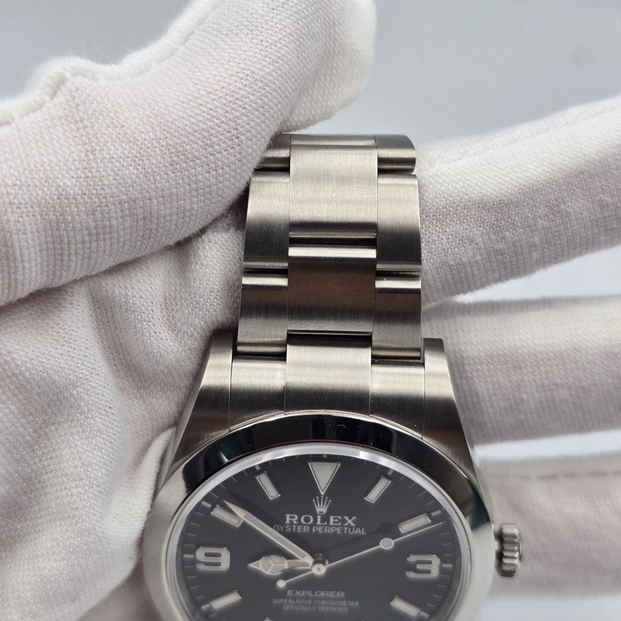 2018 PAPERS Rolex Explorer I Black Stainless Steel 39mm Watch 214270 BOX