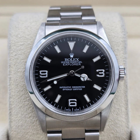 Rolex Explorer l 14270 36mm Stainless Steel Black Dial Watch