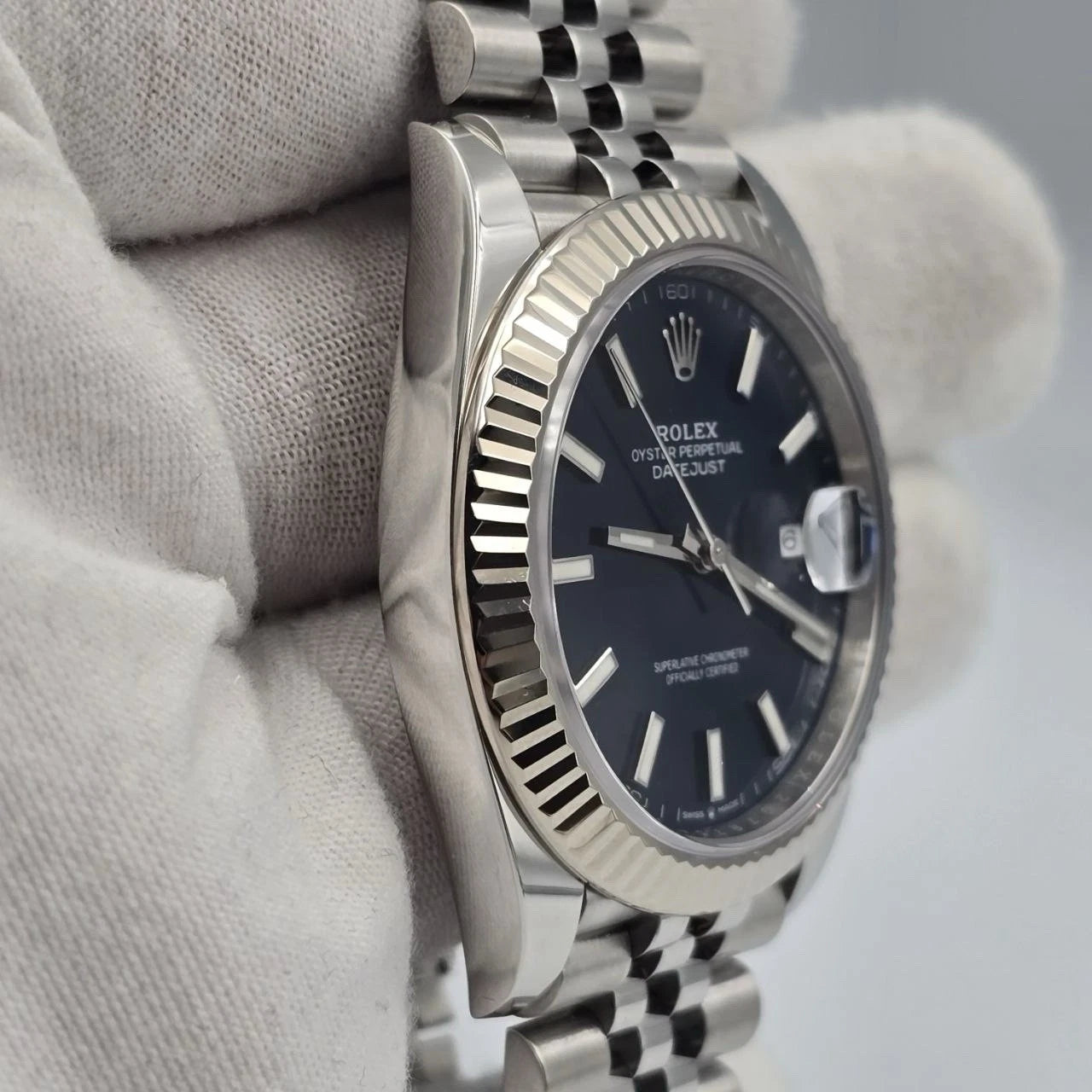 2023 PAPERS Rolex Datejust 41mm 126334 Stainless Steel Jubilee Blue Dial BOX