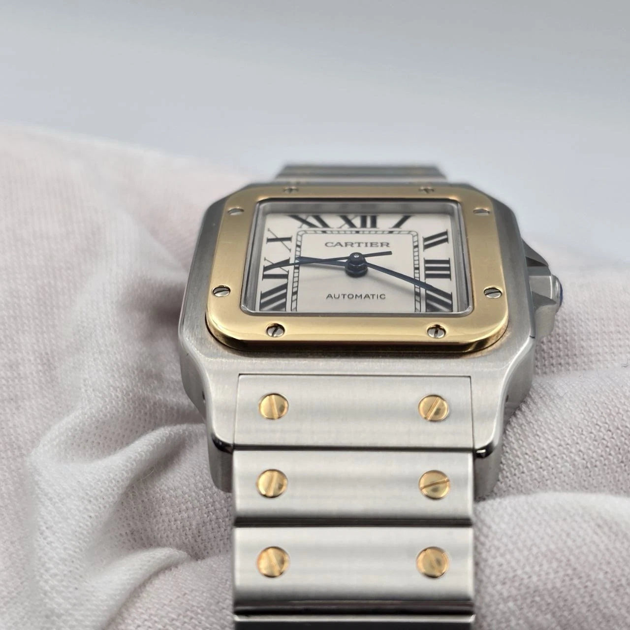 Cartier Santos Galbee XL 32mm Stainless 18kt Gold Automatic Watch 2823 W20099C4