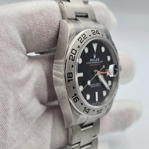 PAPERS 2024 Rolex Explorer II 42mm 226570 Stainless Steel Black Dial BOX