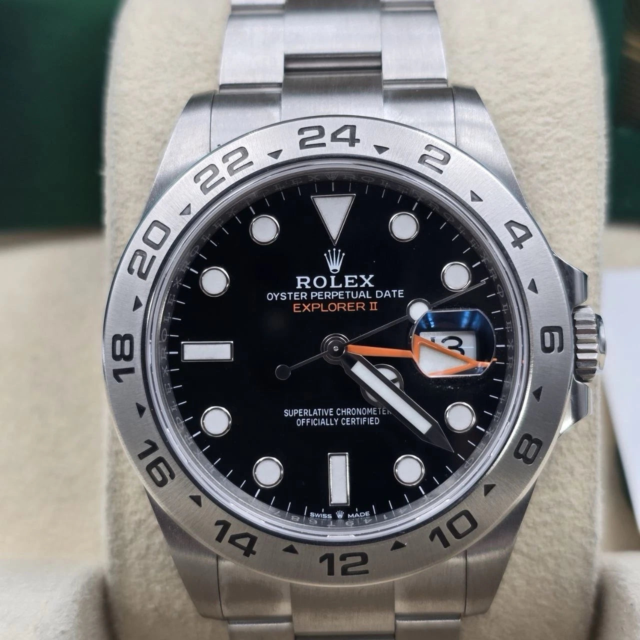PAPERS 2024 Rolex Explorer II 42mm 226570 Stainless Steel Black Dial BOX