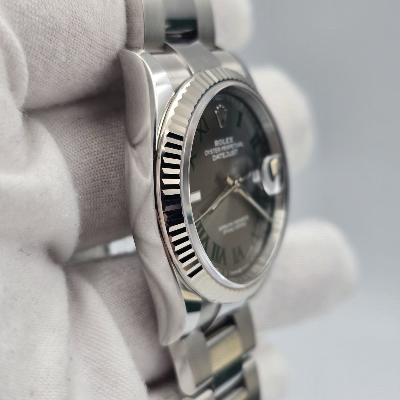 2025 PAPERS Rolex Datejust 36mm Wimbledon Dial Fluted Oyster 126234 BOX