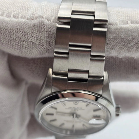 2022 RSC Rolex Oyster Perpetual Date 15200 Steel Silver Dial 34mm Watch + PAPERS