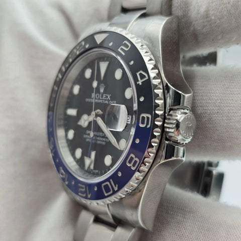 2014 PAPERS Rolex GMT Master II 116710BLNR Steel Ceramic Batman Watch BOX