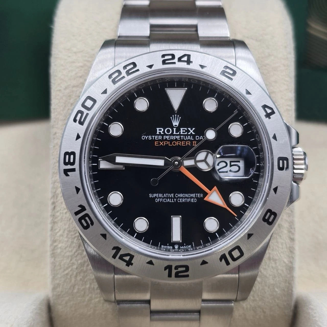 PAPERS 2023 Rolex Explorer II 42mm 226570 Stainless Steel Black Dial BOX