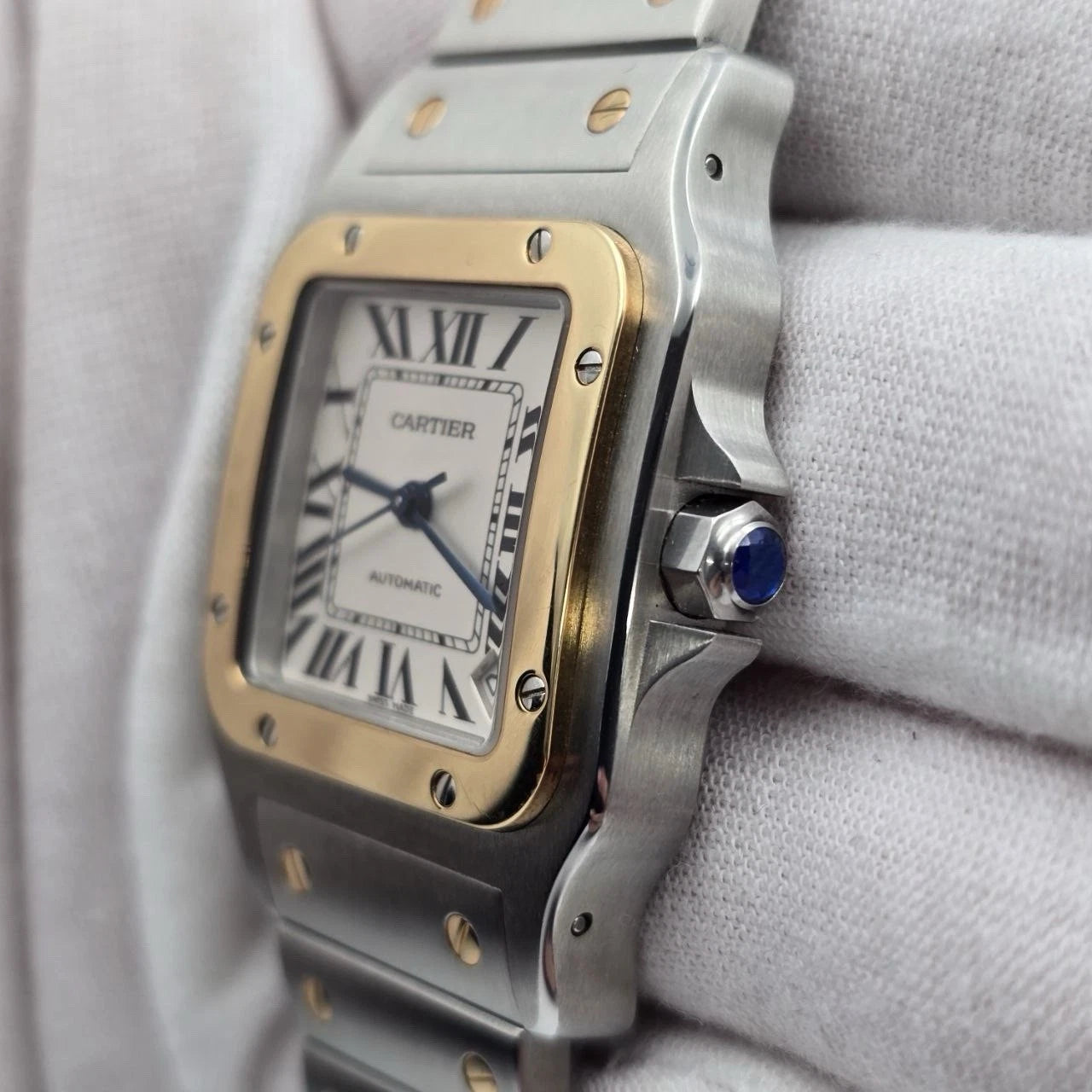 Cartier Santos Galbee XL 32mm Stainless 18kt Gold Automatic Watch 2823 W20099C4