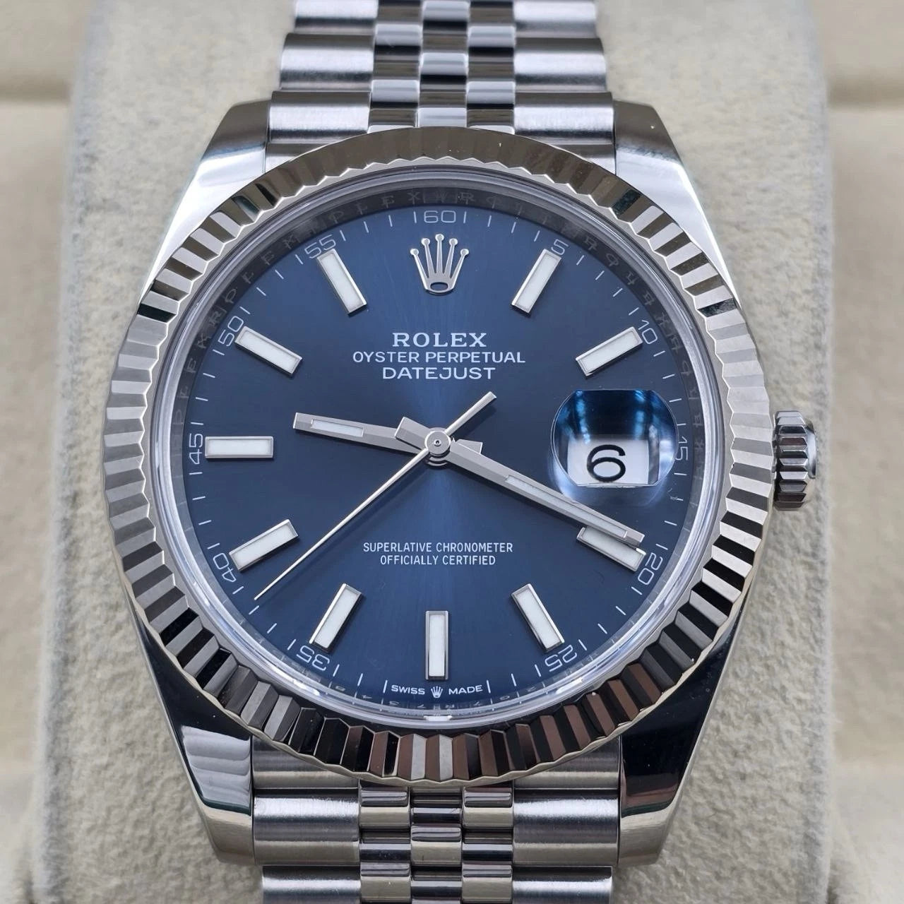 2023 PAPERS Rolex Datejust 41mm 126334 Stainless Steel Jubilee Blue Dial BOX