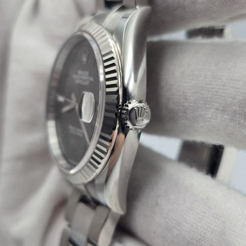2025 PAPERS Rolex Datejust 36mm Wimbledon Dial Fluted Oyster 126234 BOX