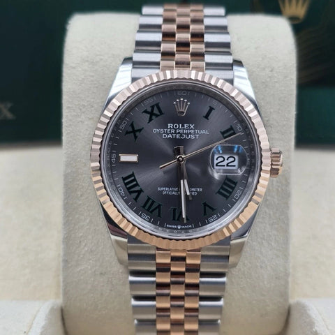 PAPERS 2024 Rolex Datejust Wimbledon Jubilee Rose Gold Watch 36mm 126231 BOX