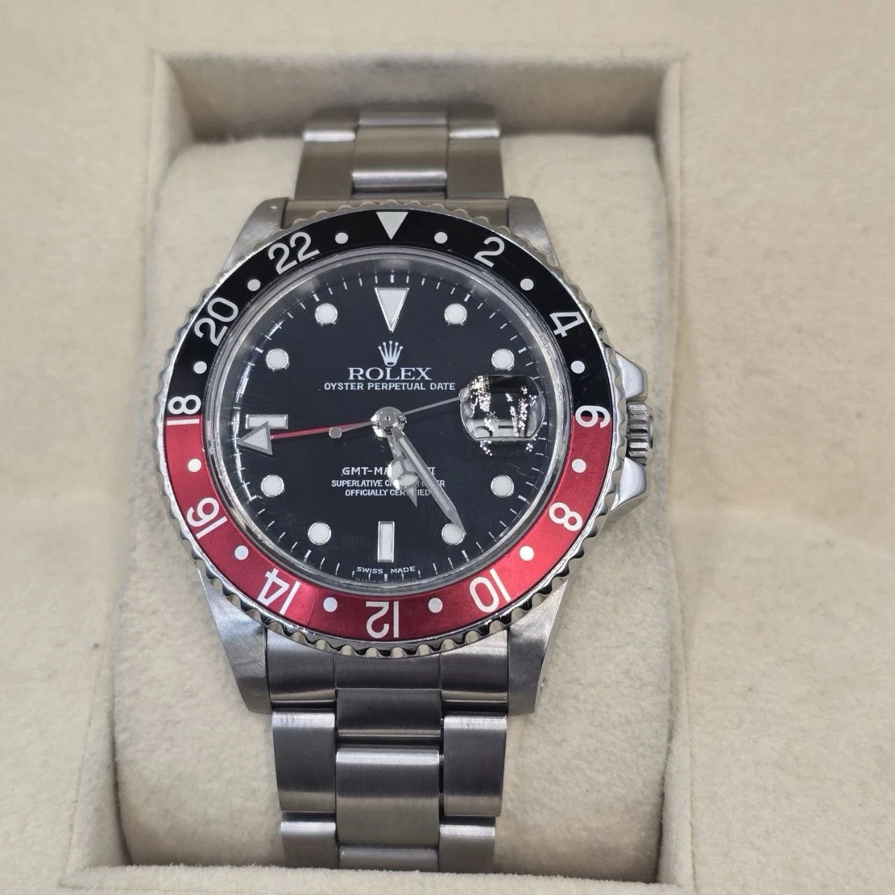Rolex GMT-Master II Fat Lady Coke Bezel Stainless Steel 40mm Watch 16760