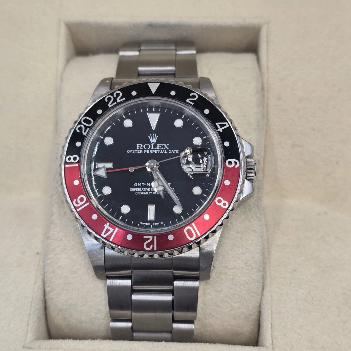 Rolex GMT-Master II Fat Lady Coke Bezel Stainless Steel 40mm Watch 16760