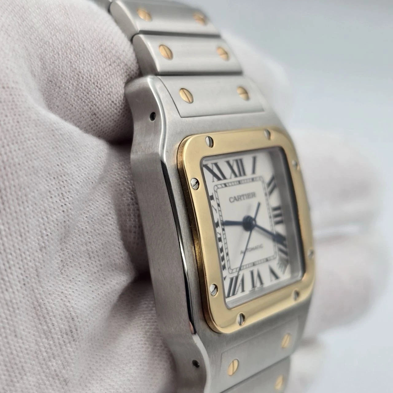 Cartier Santos Galbee XL 32mm Stainless 18kt Gold Automatic Watch 2823 W20099C4