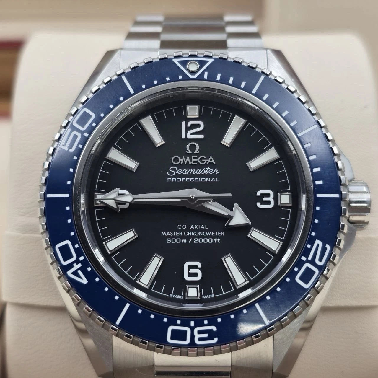 PAPERS 2025 Omega Seamaster Planet Ocean Blue Bezel 42mm 217.30.42.21.01.002 BOX
