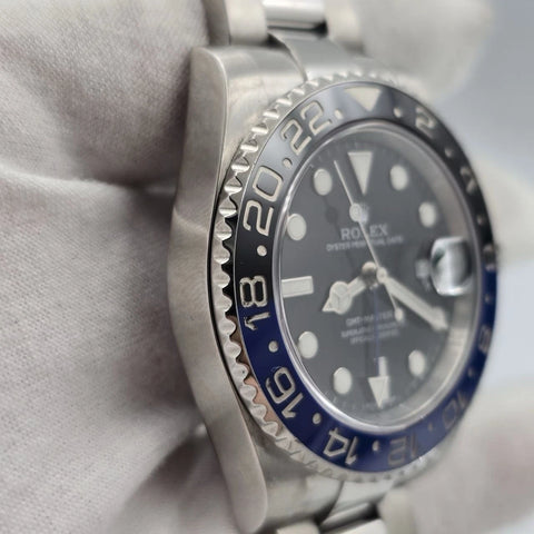 2014 PAPERS Rolex GMT Master II 116710BLNR Steel Ceramic Batman Watch BOX
