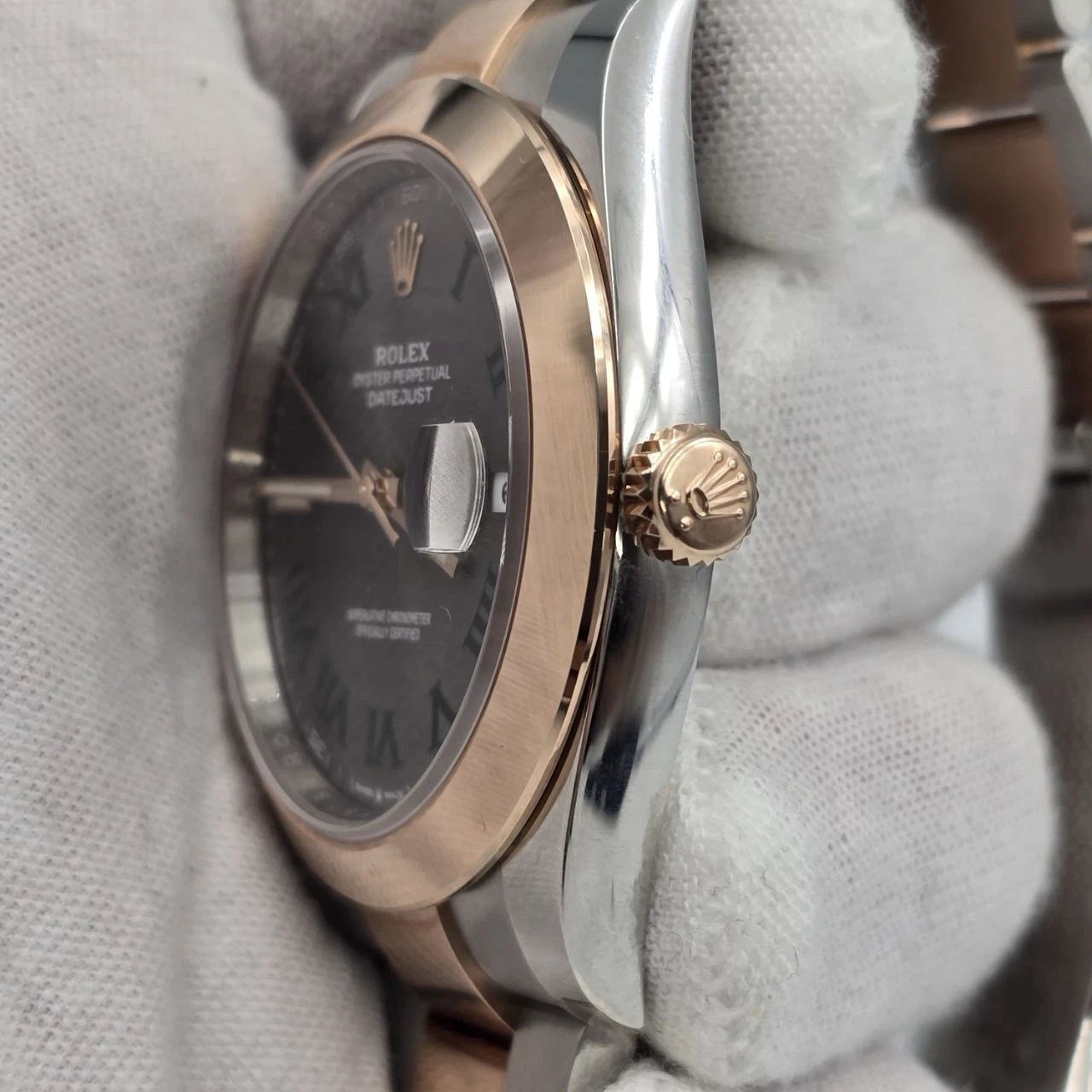 PAPERS 2021 Rolex Datejust 41mm Wimbledon Dial Oyster Steel Rose Gold 126301 BOX