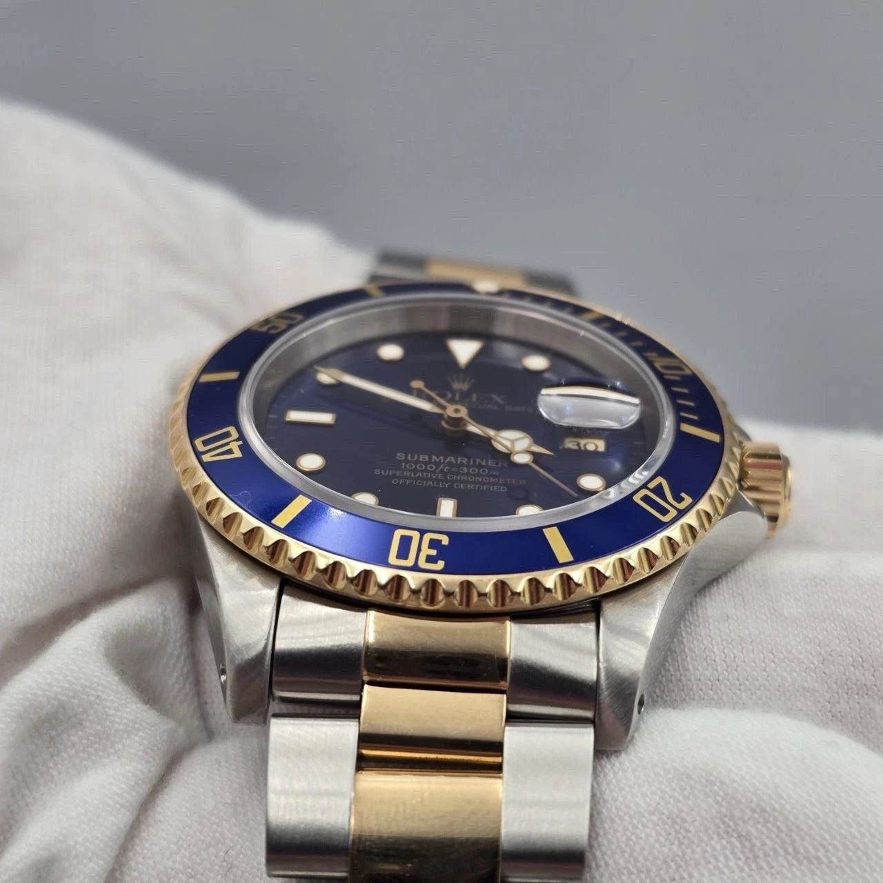 PAPERS Rolex Submariner 16613 Blue Dial Two Tone 40mm Watch + 2024 CPO