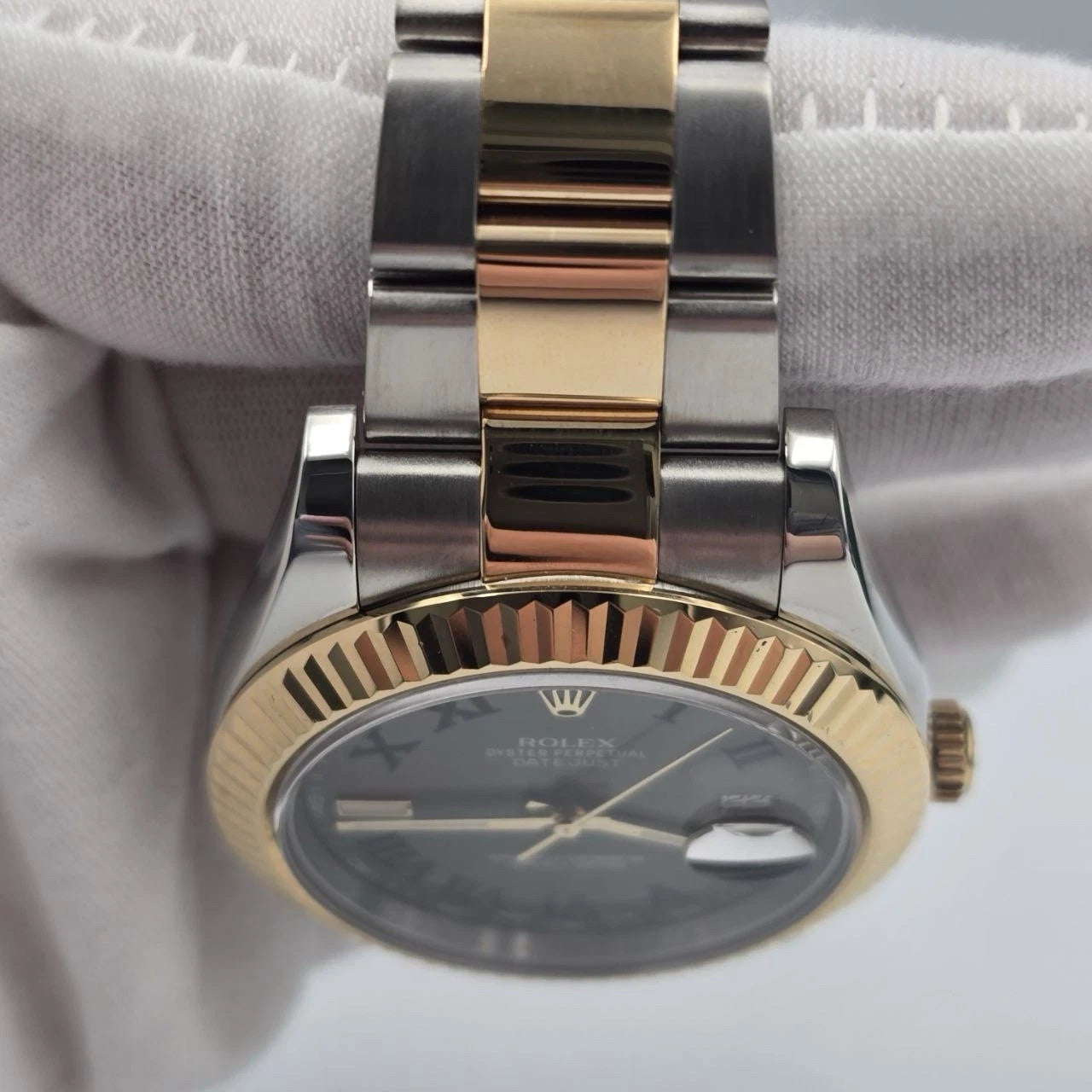 2013 PAPERS Rolex Datejust II Wimbledon 18K Gold Steel Oyster 41mm 116333 BOX