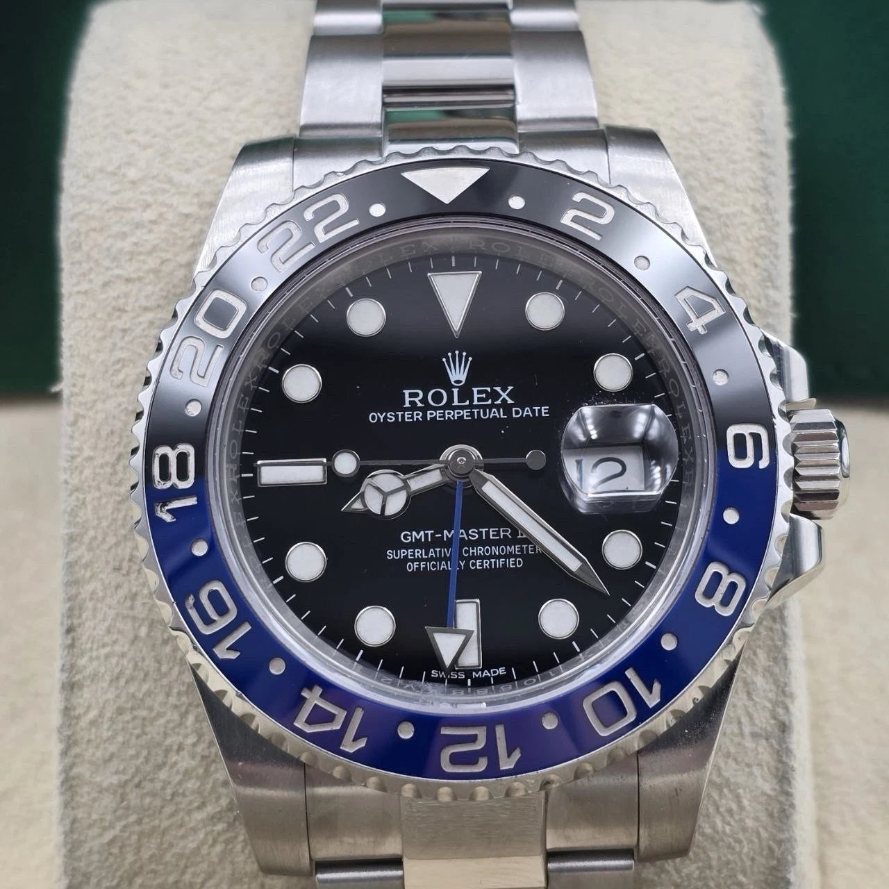 2014 PAPERS Rolex GMT Master II 116710BLNR Steel Ceramic Batman Watch BOX