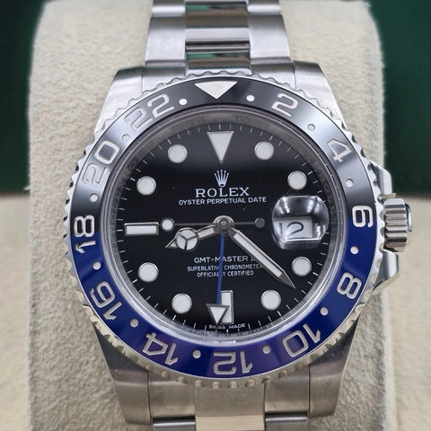 2014 PAPERS Rolex GMT Master II 116710BLNR Steel Ceramic Batman Watch BOX