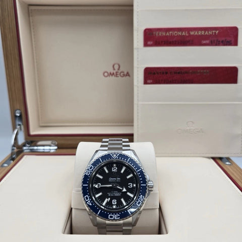 PAPERS 2025 Omega Seamaster Planet Ocean Blue Bezel 42mm 217.30.42.21.01.002 BOX