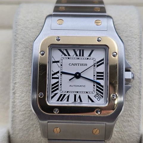 Cartier Santos Galbee XL 32mm Stainless 18kt Gold Automatic Watch 2823 W20099C4