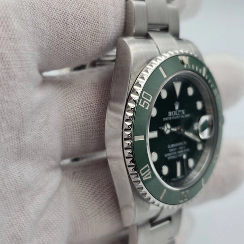 MINT 2015 Rolex Submariner Hulk 116610LV Green 40mm Ceramic Watch BOX
