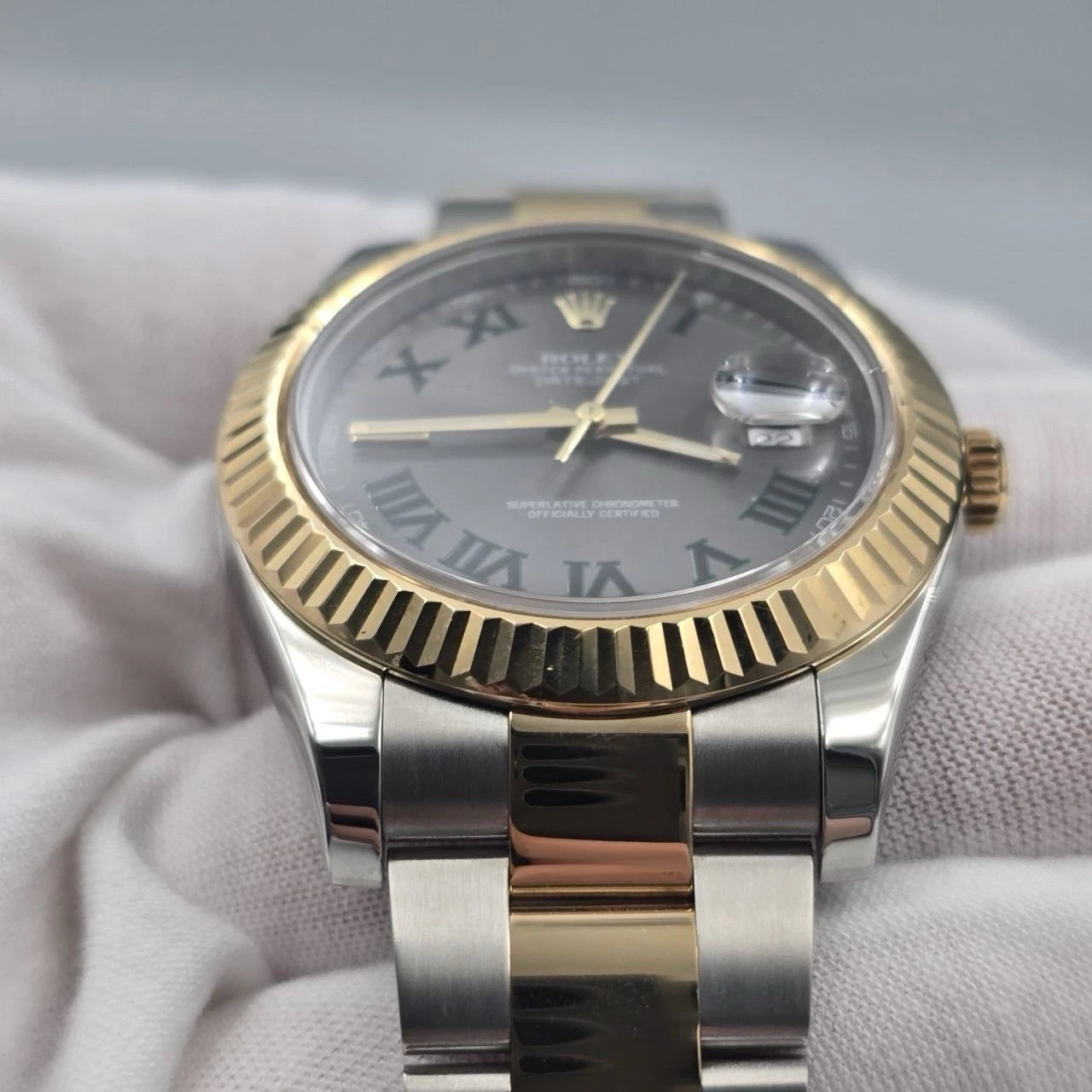 2013 PAPERS Rolex Datejust II Wimbledon 18K Gold Steel Oyster 41mm 116333 BOX